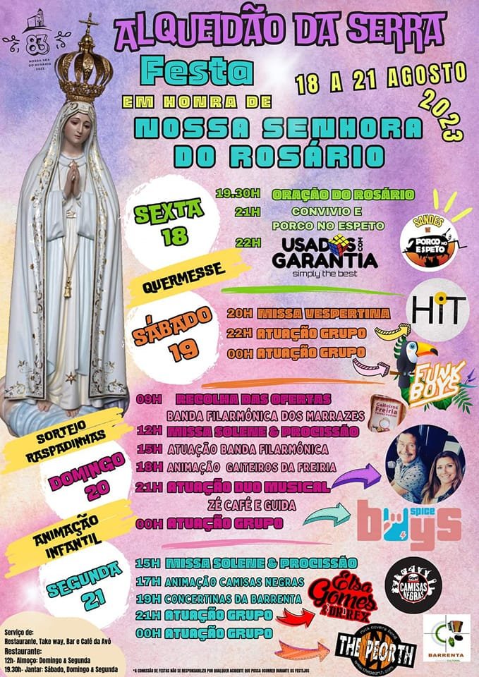 Festa em Honra de Nossa Senhora do Rosário 2023 Alqueidão da Serra