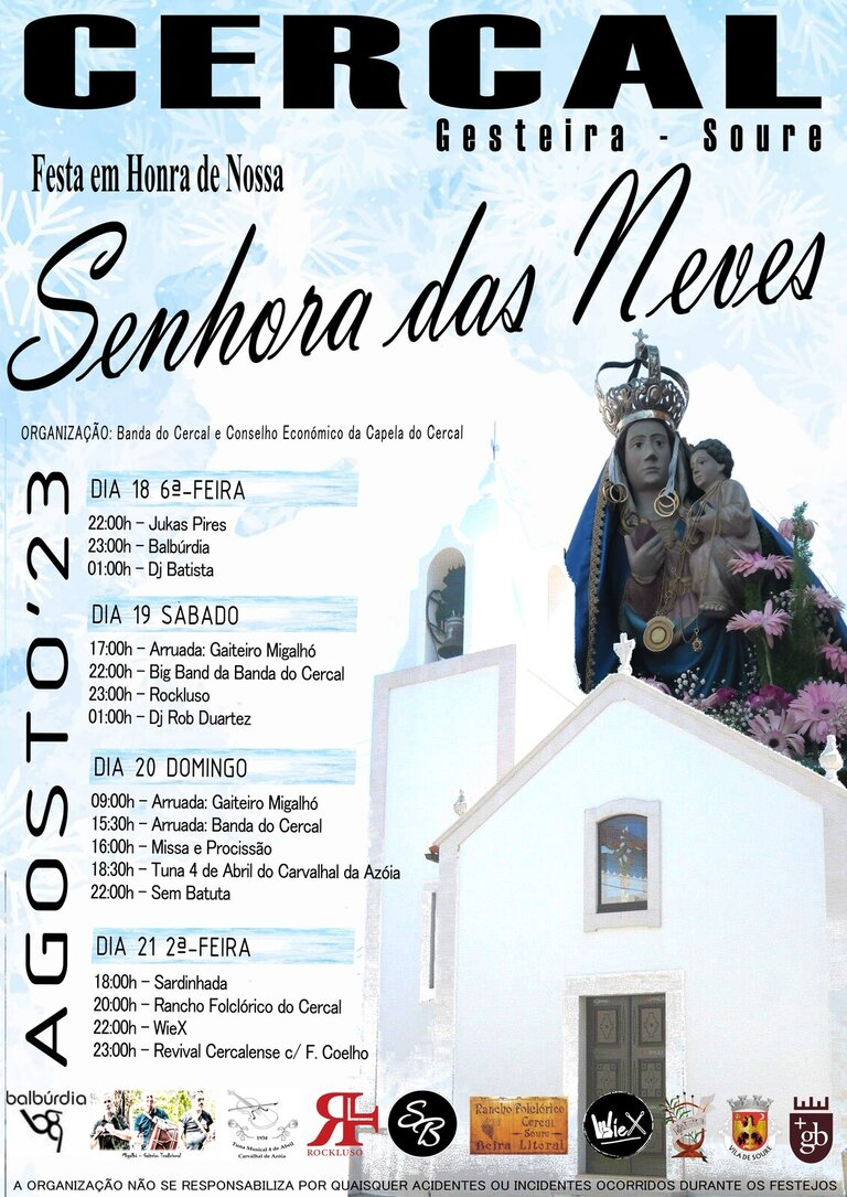 Festa Em Honra De Nossa Senhora Das Neves 2023 Cercal