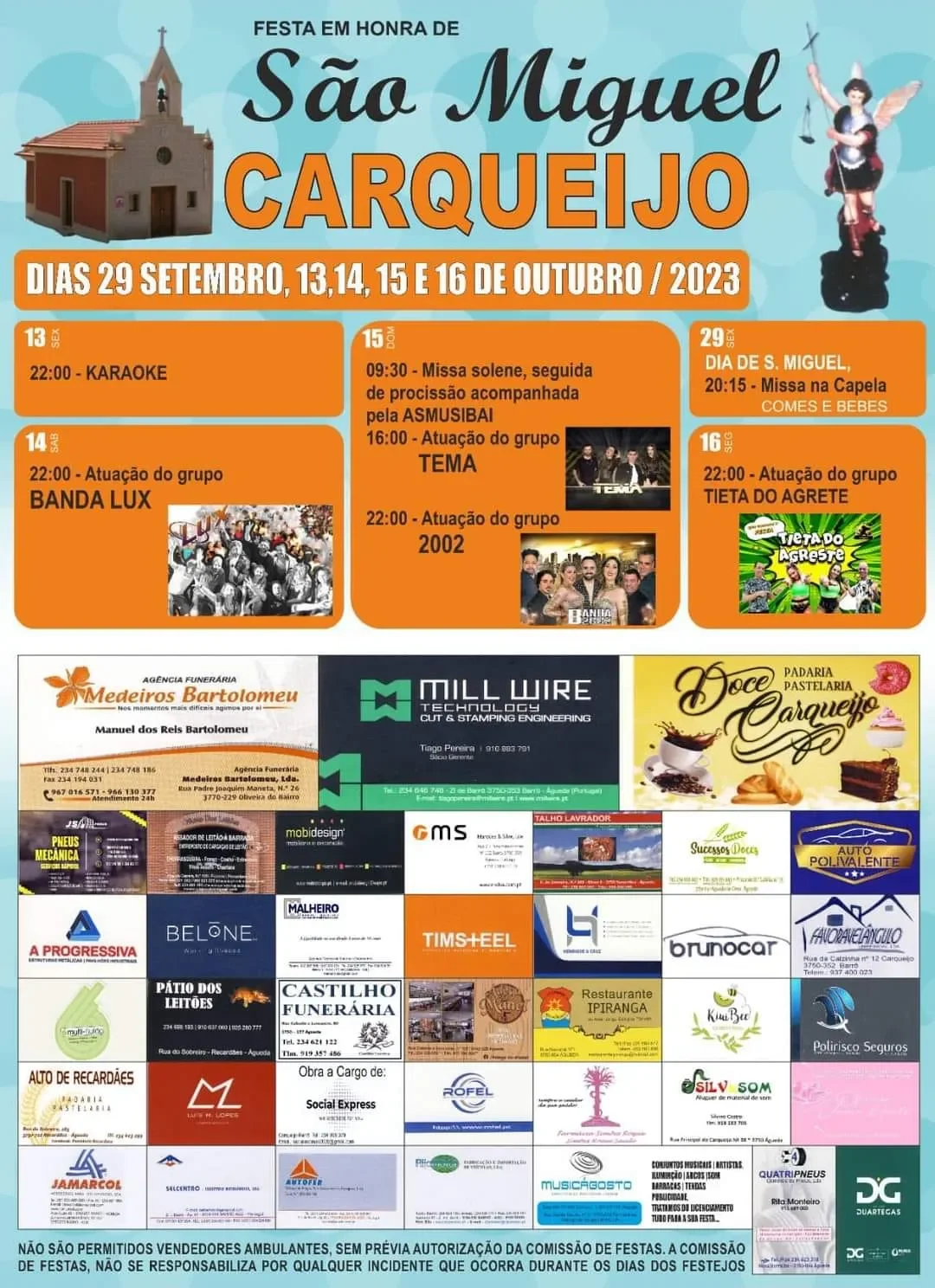 Festas de São Miguel 2023 Carqueijo