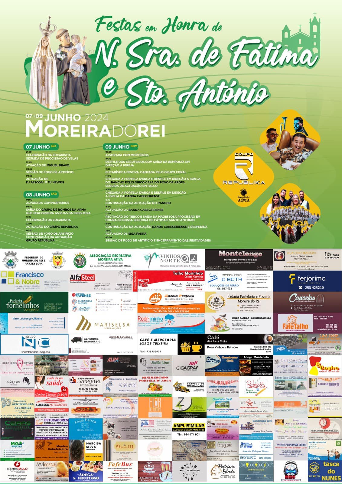 Festa em Honra de Nossa Senhora de Fátima 2024 Moreira do Rei