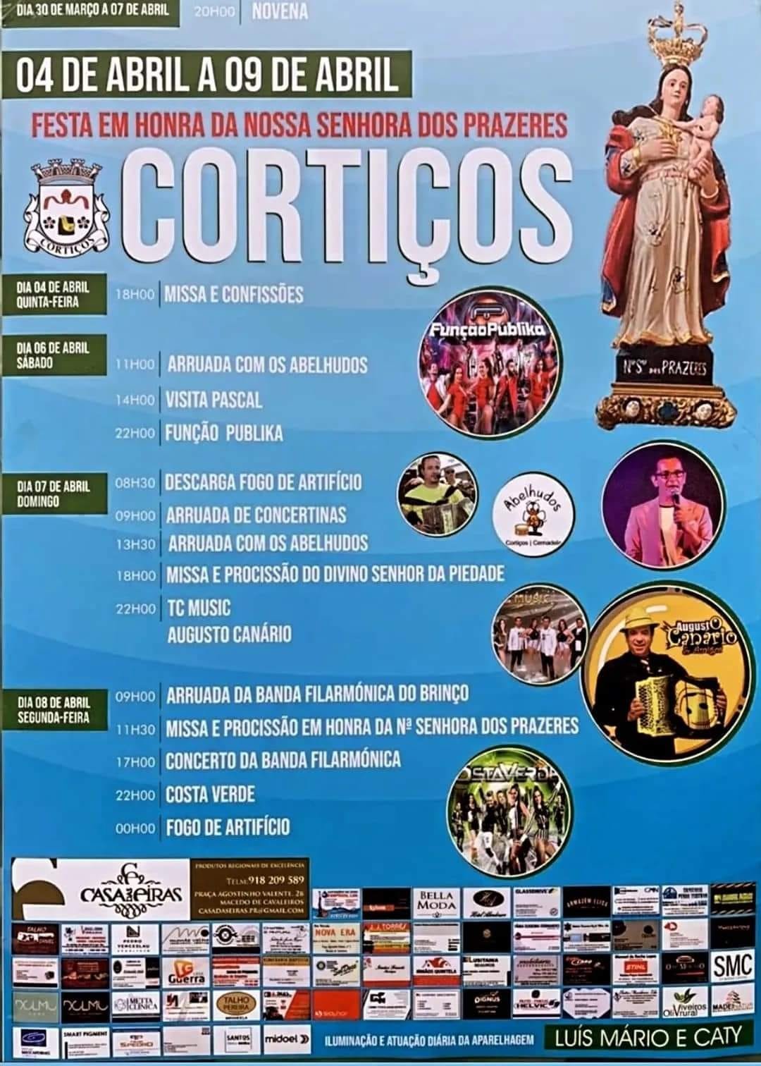 Festa em Honra de Nossa Senhora dos Prazeres 2024 Cortiços