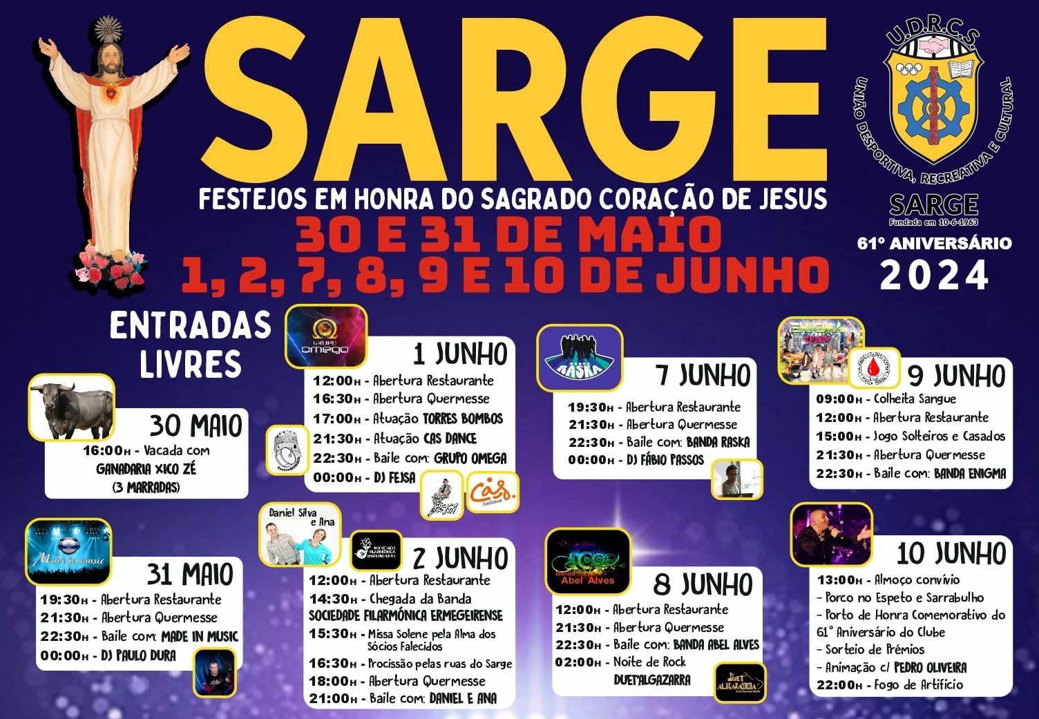 Festas Em Honra Do Sagrado Cora O De Jesus Sarge