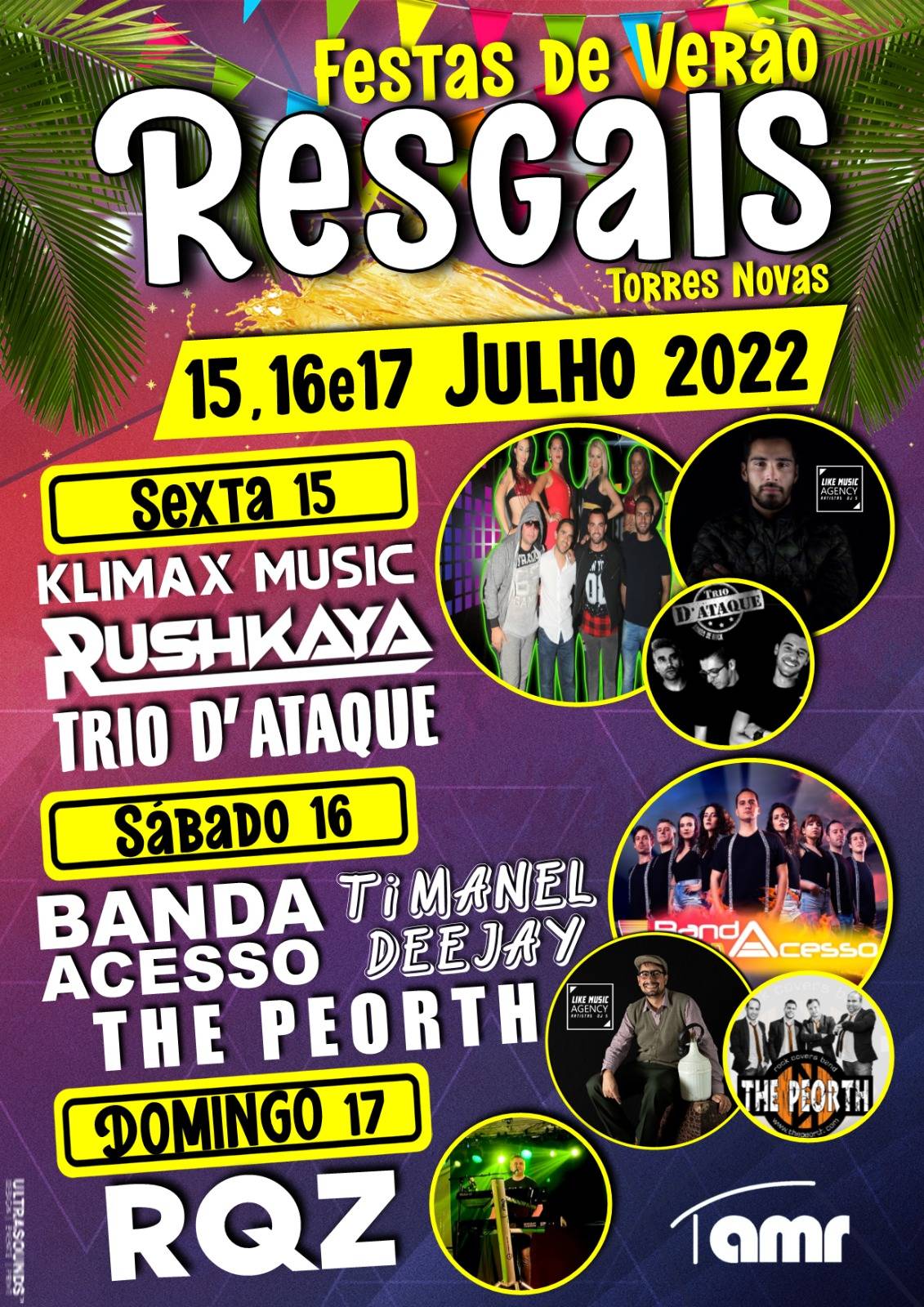 Cartaz Festas de Verão Resgais 2022
