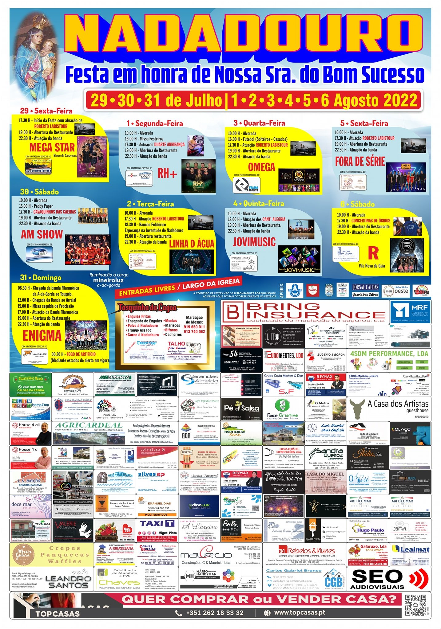 Cartaz Festa Nadadouro 2022