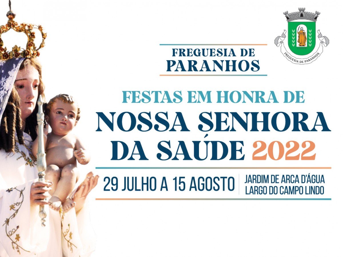 Cartaz Festas de Nossa Senhora Saúde 2022