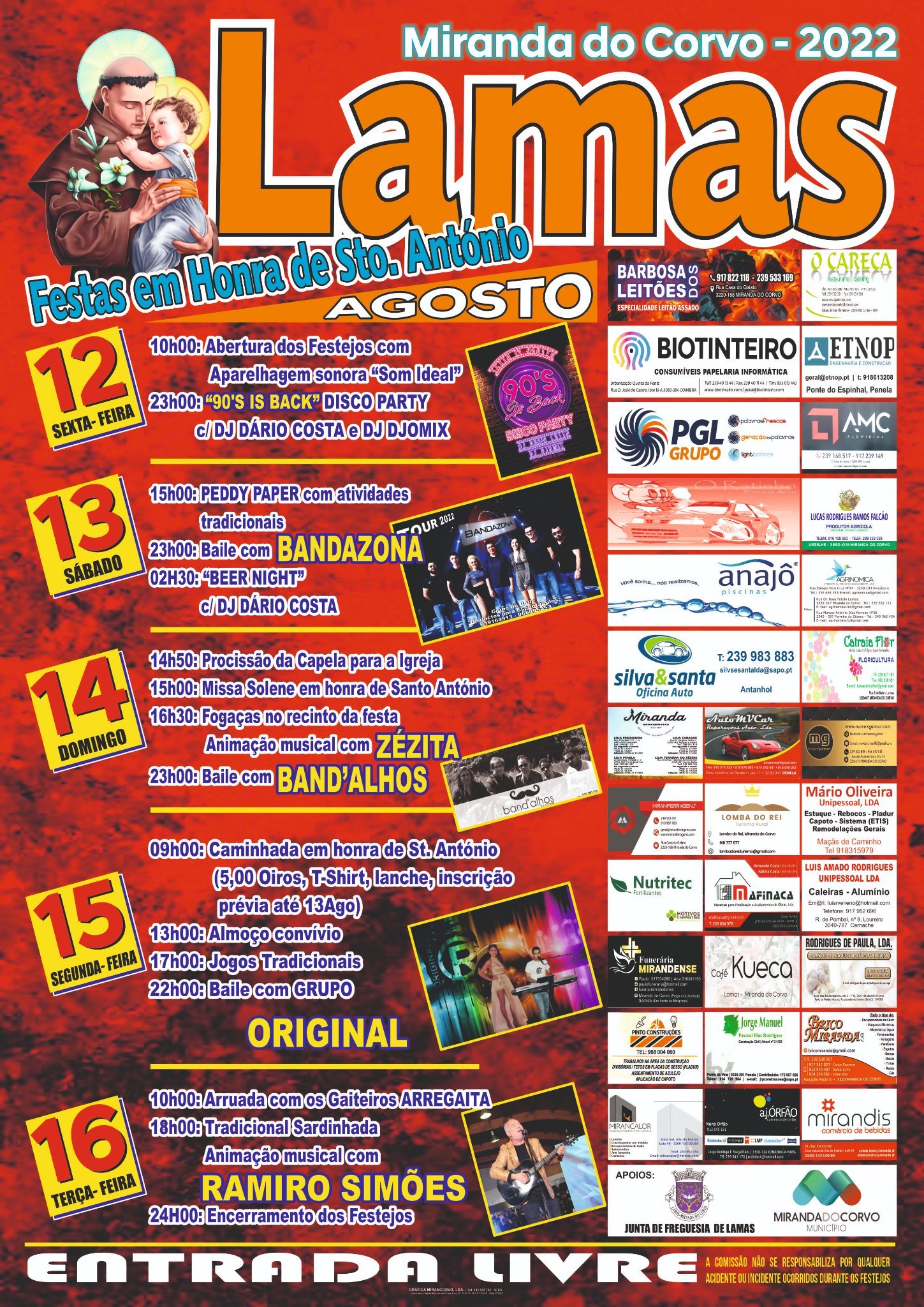 Cartaz Festas em Honra de Sto. António 2022