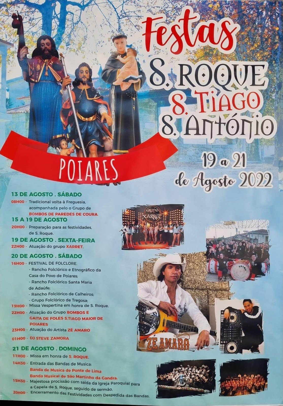 Cartaz Festas de São Roque 2022