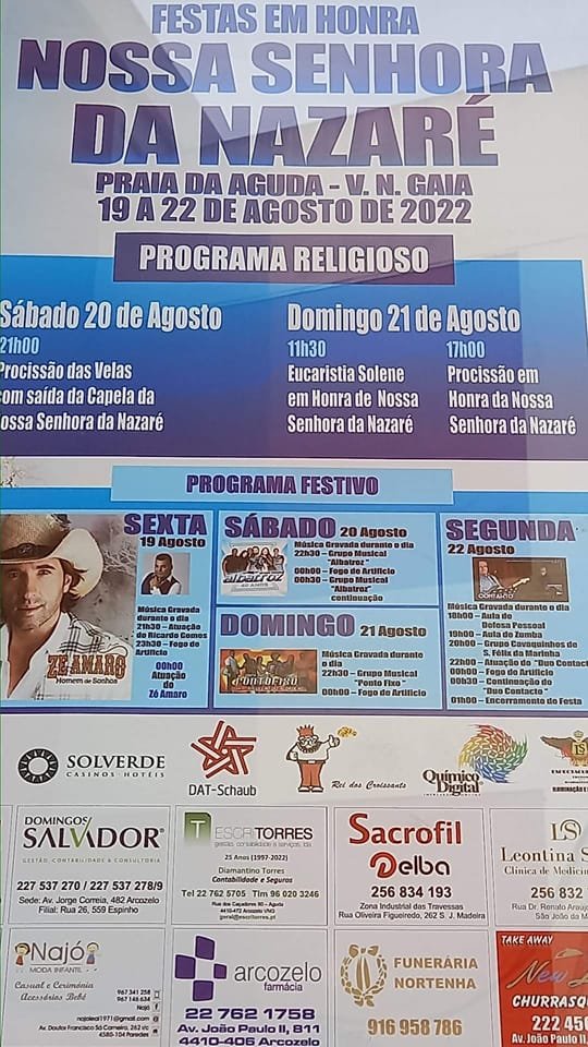 Festas de Nossa Senhora d'Ajuda – Espinho 2022