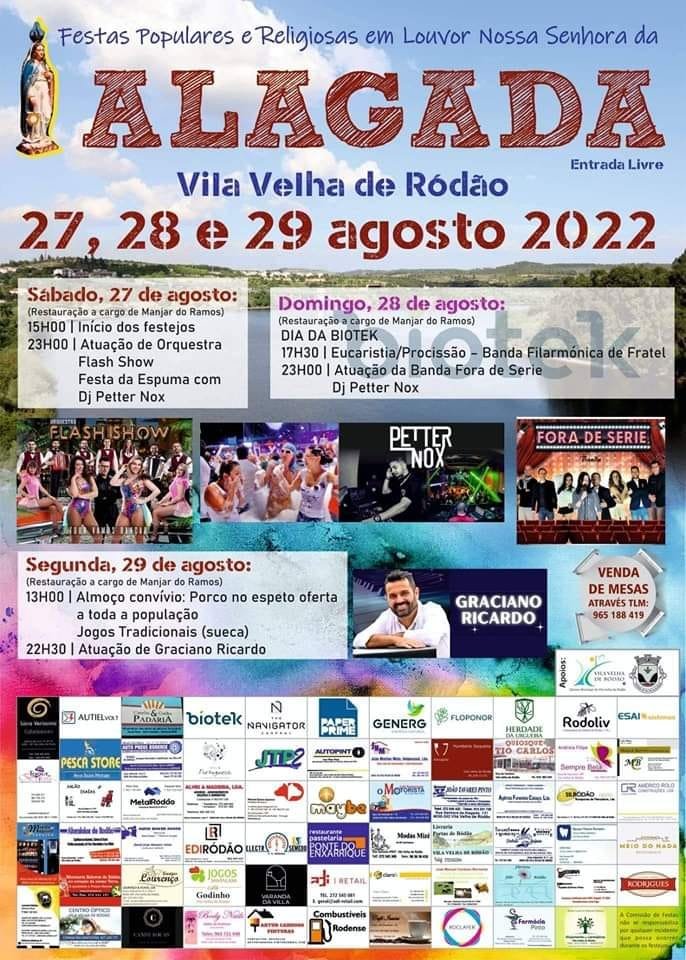 Cartaz Festas de Nossa Senhora da Alagada 2022