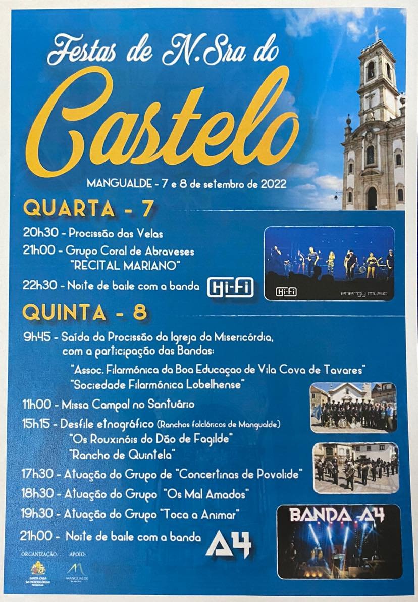 Cartaz Festas da Senhora do Castelo 2022