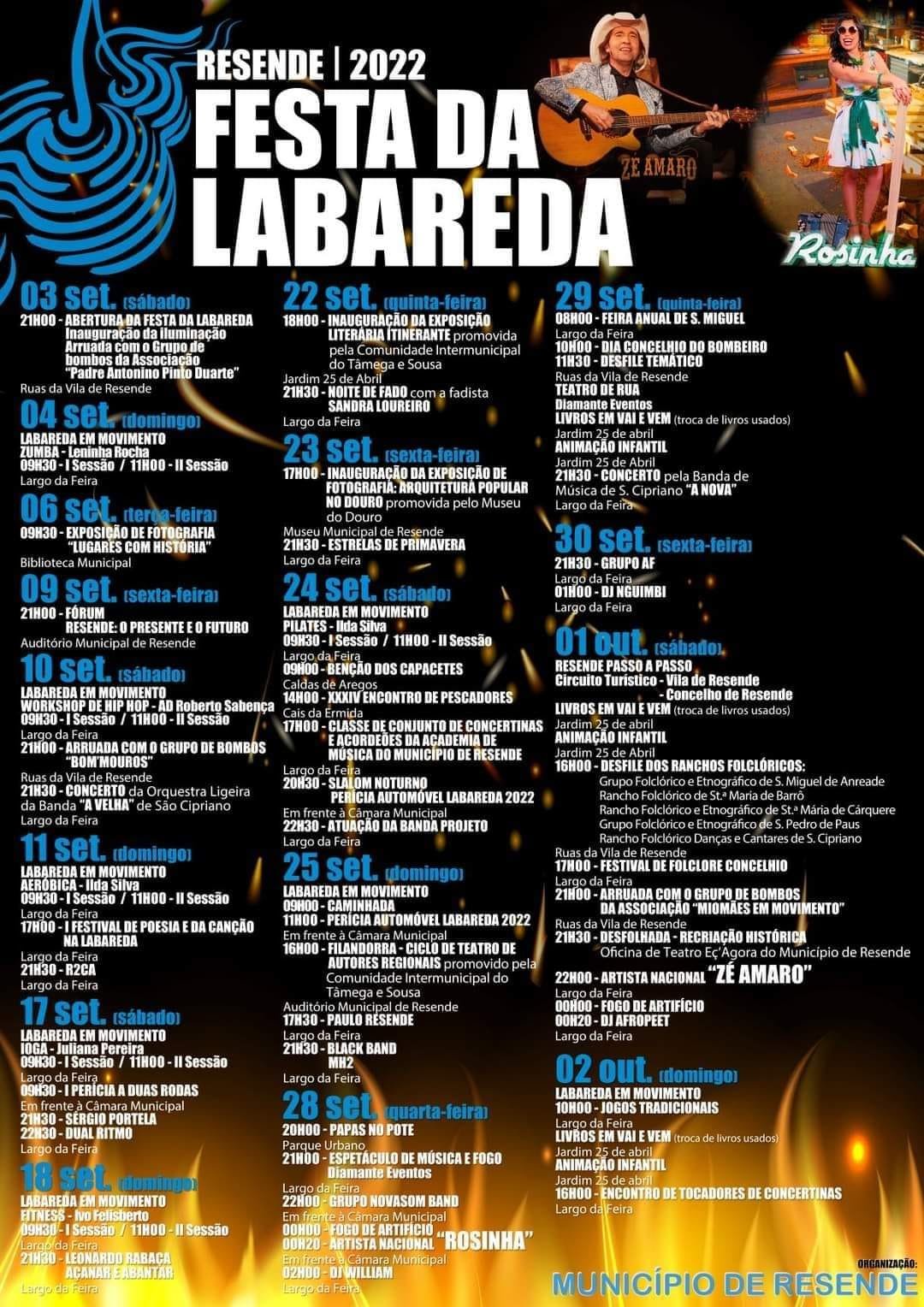 Cartaz Festa da Labareda 2022