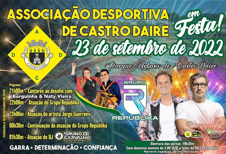Cartaz Associação Desportiva de Castro Daire em Festa 2022