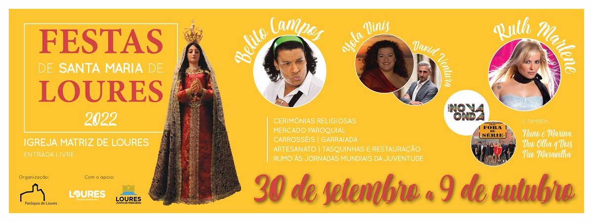 Cartaz Festa de Santa Maria de Loures 2022