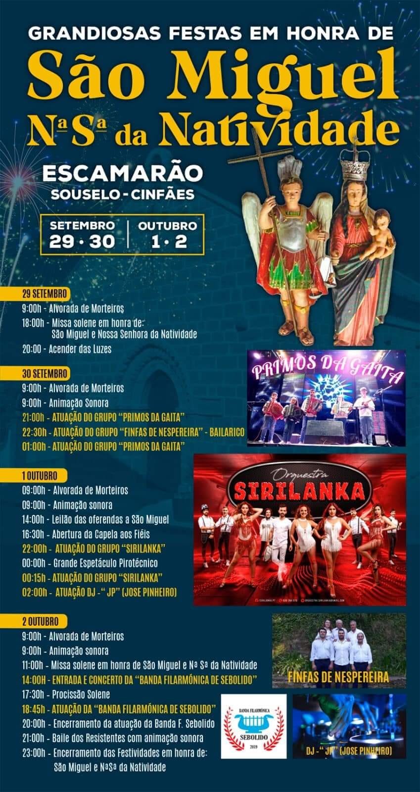 Cartaz Festas de São Miguel Escamarão 2022