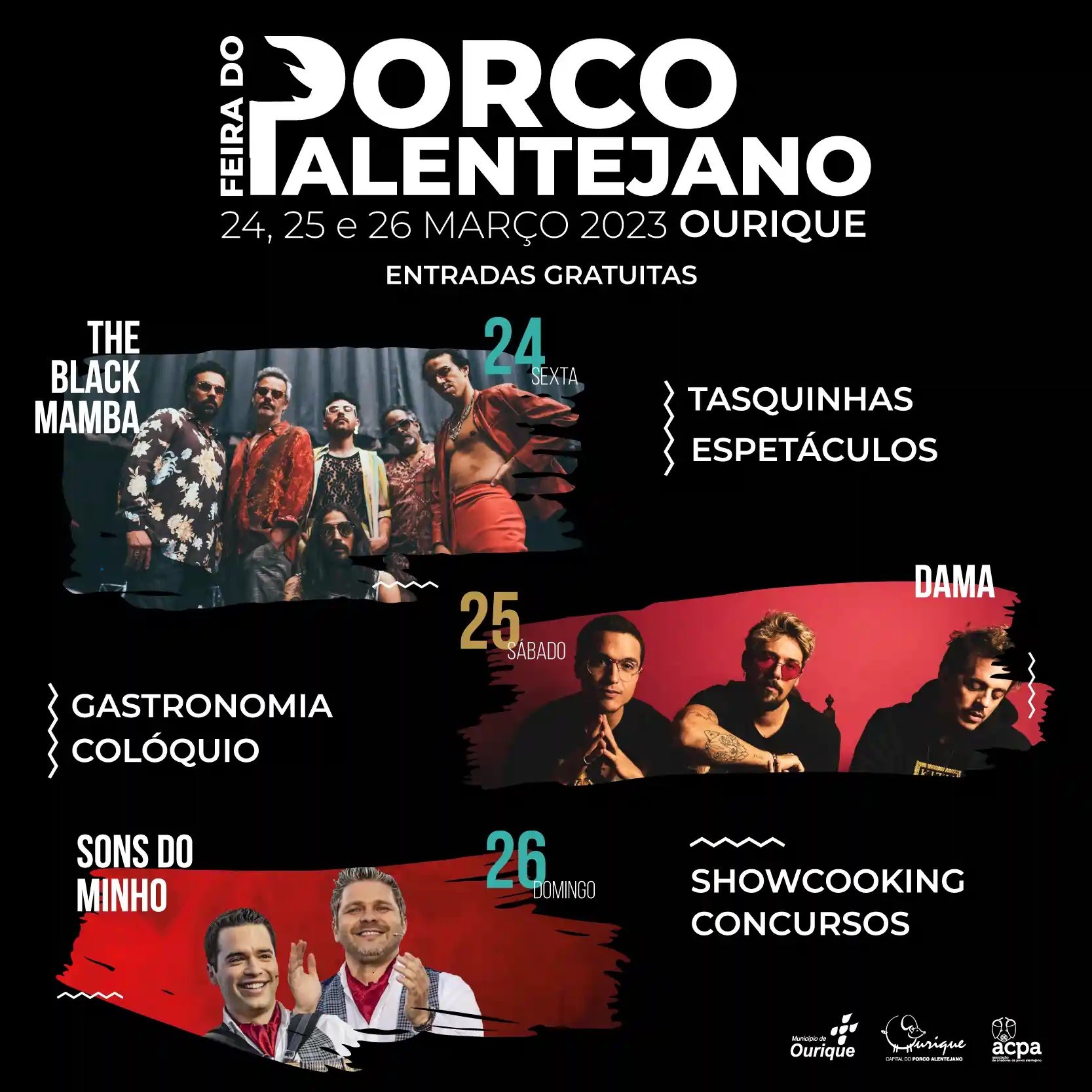 Cartaz Feira do Porco Alentejano 2023 - Ourique