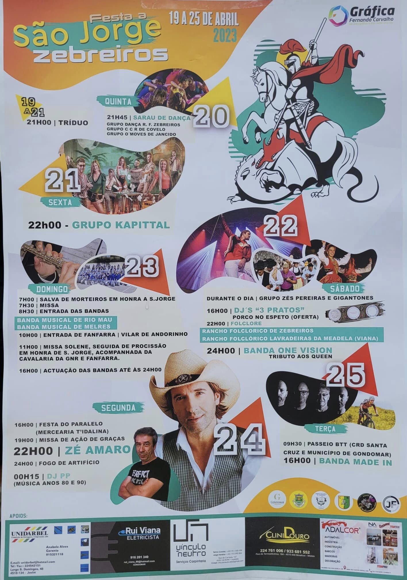 Cartaz Festa a São Jorge 2023 - Zebreiros