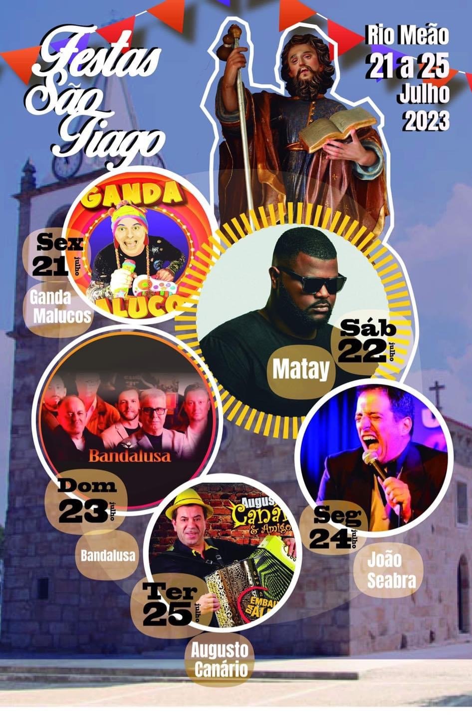 Cartaz Festa São Tiago 2023 - Rio Meão