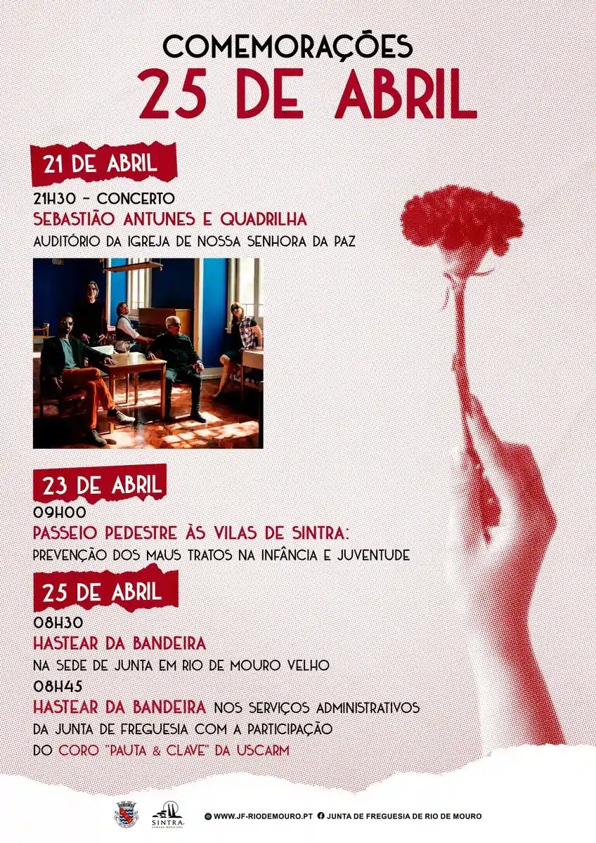 Cartaz Comemorações do 25 de Abril 2023 - Rio de Mouro