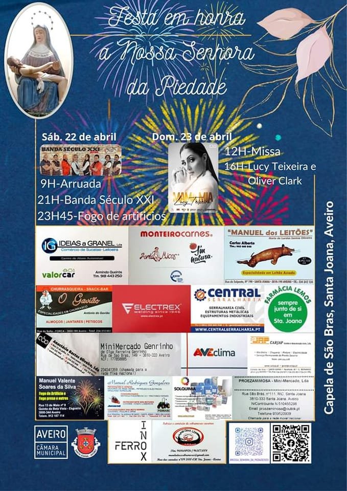 Cartaz Festa em honra de Nossa Senhora da Piedade 2023 - Aveiro