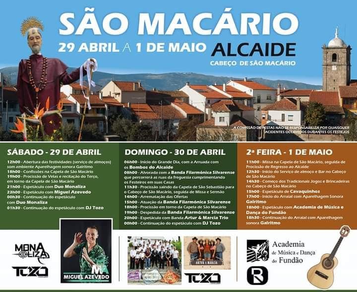 Cartaz Festas de São Macário 2023 - Alcaide