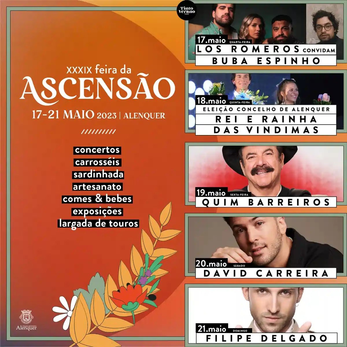 Cartaz  XXXIX Feira da Ascensão 2023 - Alenquer