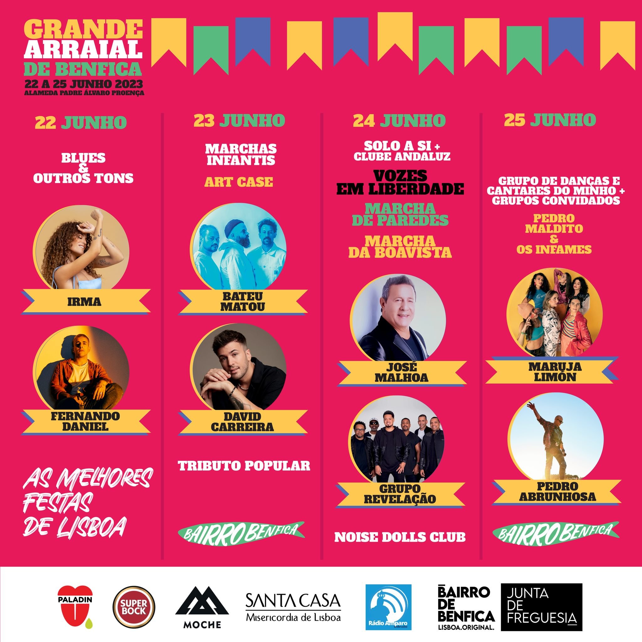 Cartaz Grande Arraial de Benfica 2023 - Benfica