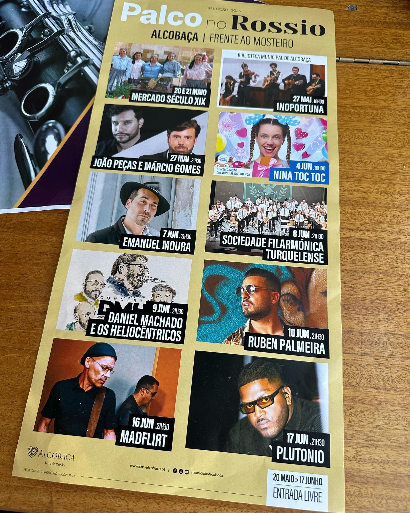 Cartaz Palco no Rossio 2023 - Alcobaça
