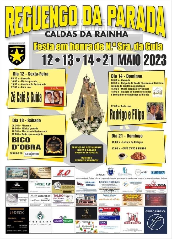 Cartaz Festas em Honra de Nossa Senhora da Guia 2023 - Reguengo da Parada