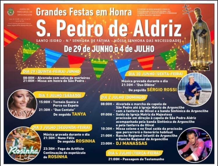 Grandes Festas Em Honra De São Pedro De Aldriz 2023 Argoncilhe