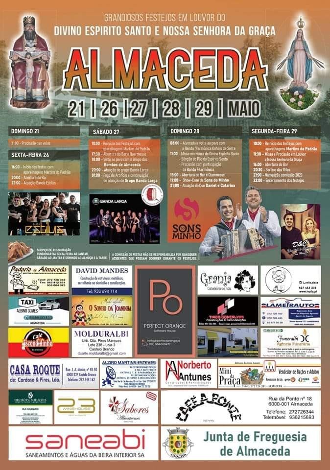 Cartaz Festas do Divino Espírito Santo 2023 - Almaceda