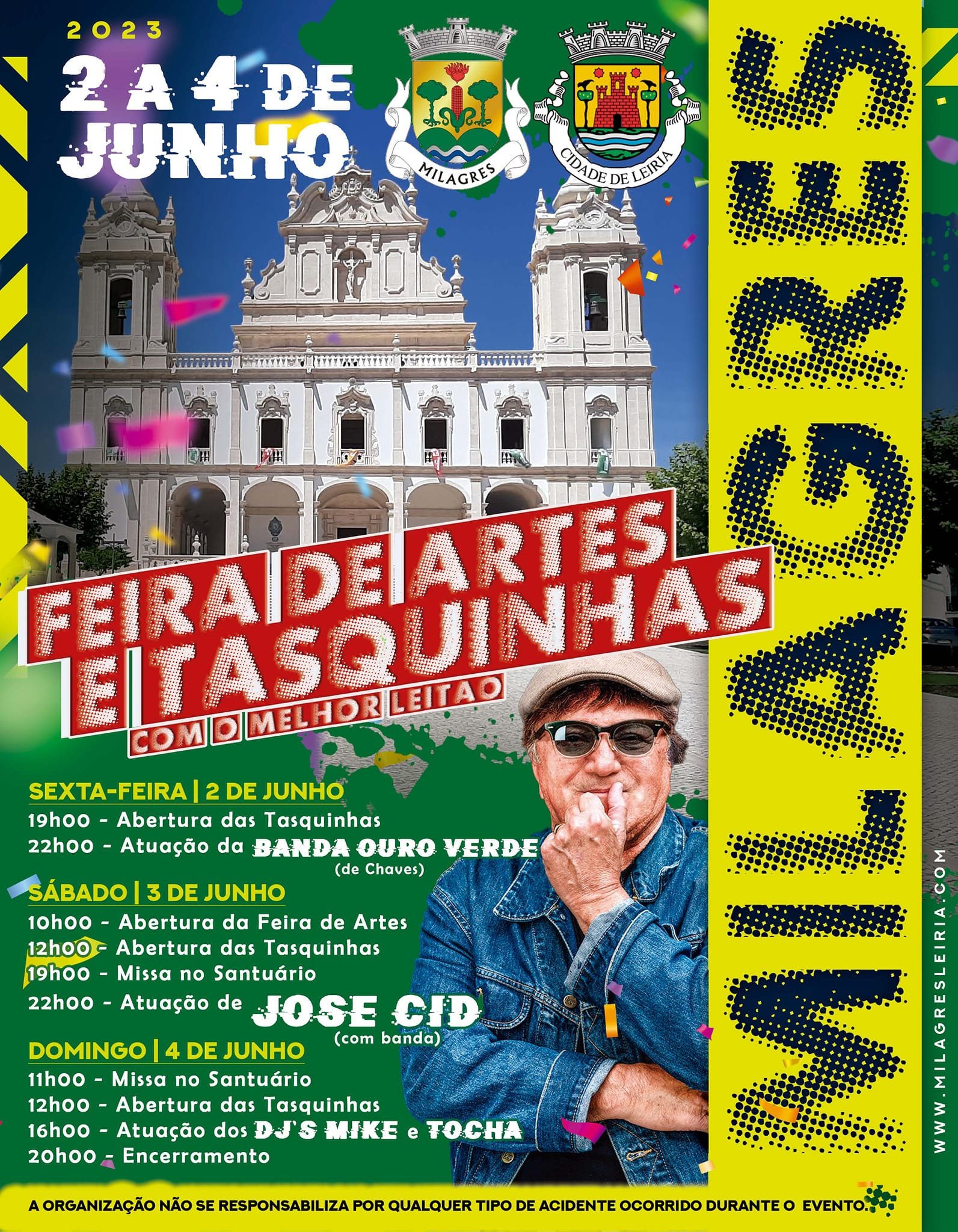 Cartaz Festa de Artes e Tasquinhas 2023 - Milagres