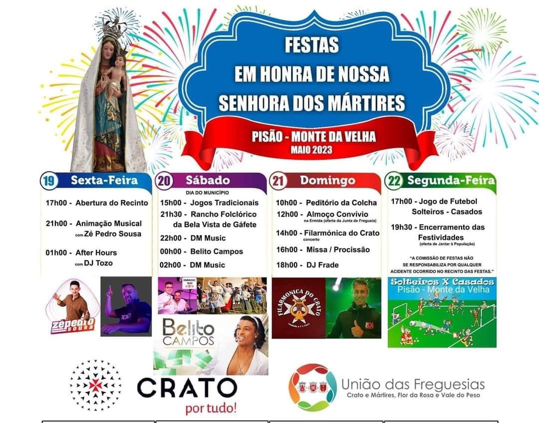 Cartaz Festas em Honra de Nossa Senhora dos Mártires 2023 - Pisão