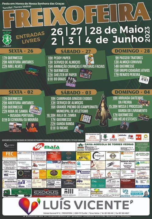 Cartaz Festa em Honra de Nossa Senhora das Graças 2023 - Freixofeira