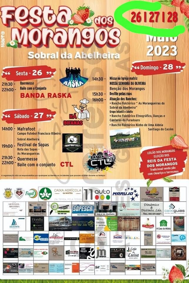 Cartaz Festa dos Morangos 2023 - Sobral da Abelheira
