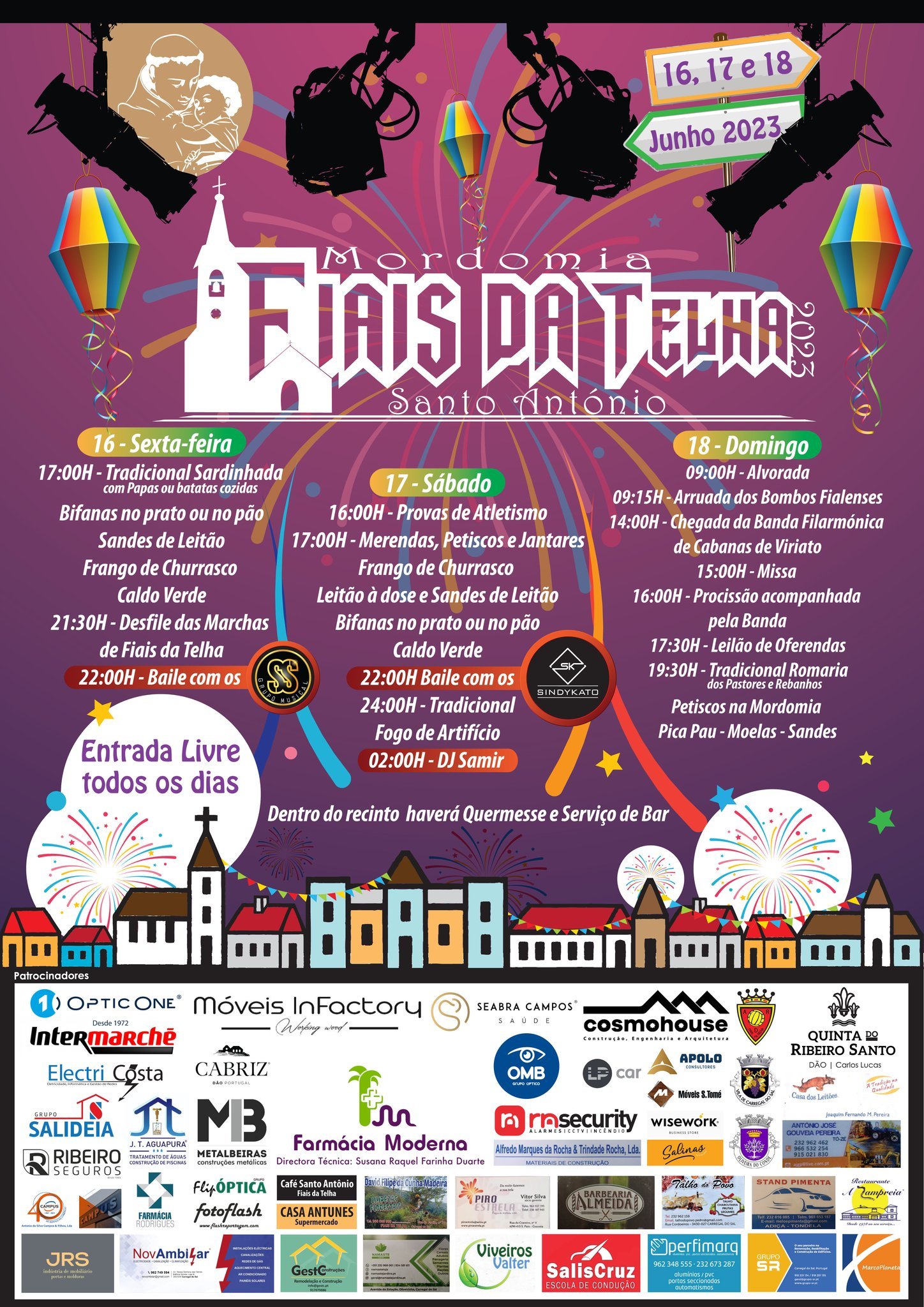 Cartaz Festa de Santo António de Fiais da Telha 2023