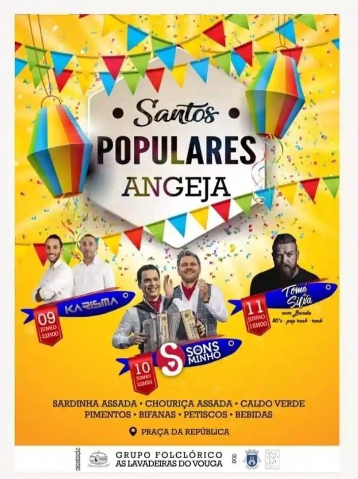 Cartaz Santos Populares 2023 - Angeja