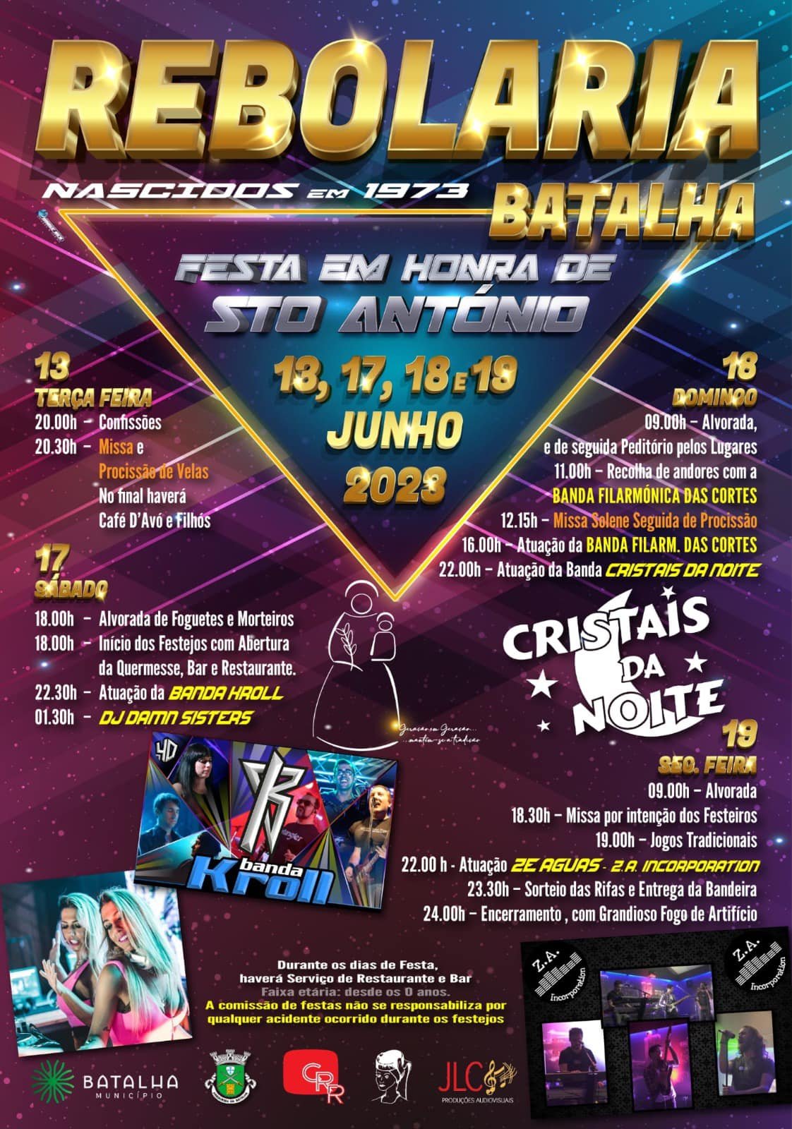 Cartaz Festa em Honra de Santo António 2023 - Rebolaria