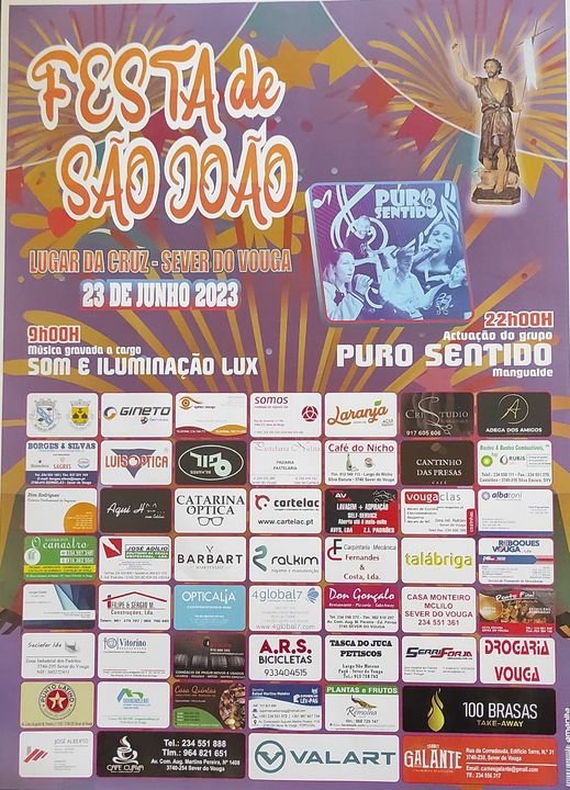 Cartaz Festa Santos Populares 2023 - Sever do Vouga