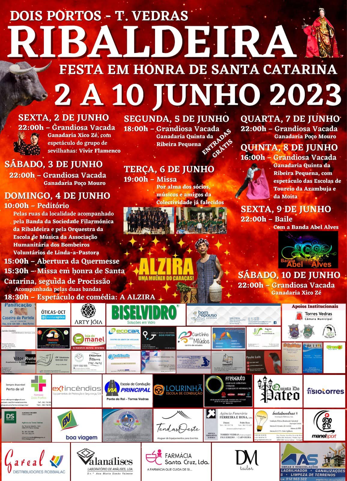 Cartaz Festa em Honra de Santa Catarina 2023 - Ribaldeira