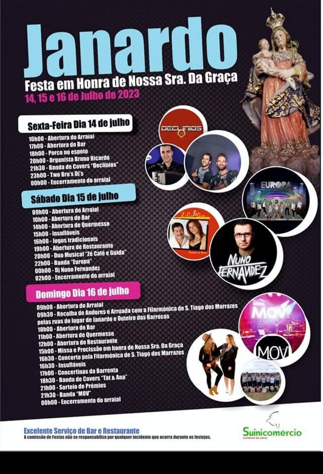 Cartaz Festas Janardo  2023 - Leiria