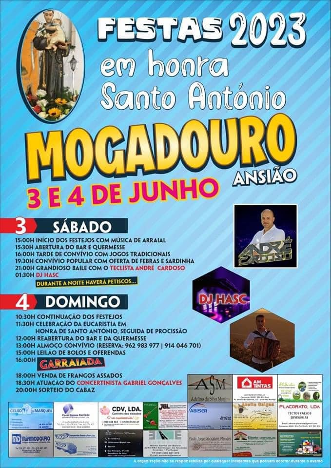Cartaz Festas de Santo António 2023 - Mogadouro