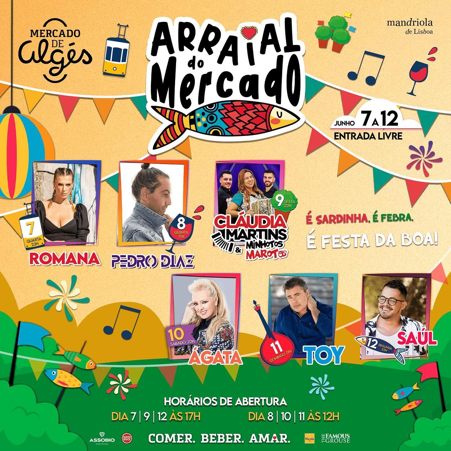 Cartaz Arraial do Mercado 2023 - Algés