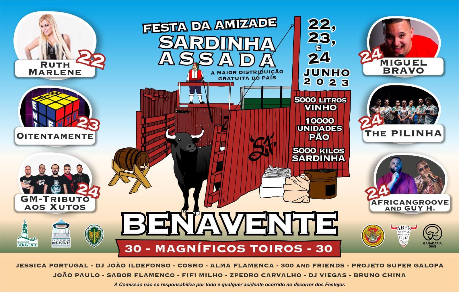 Cartaz Festa Sardinha Assada 2023 - Benavente