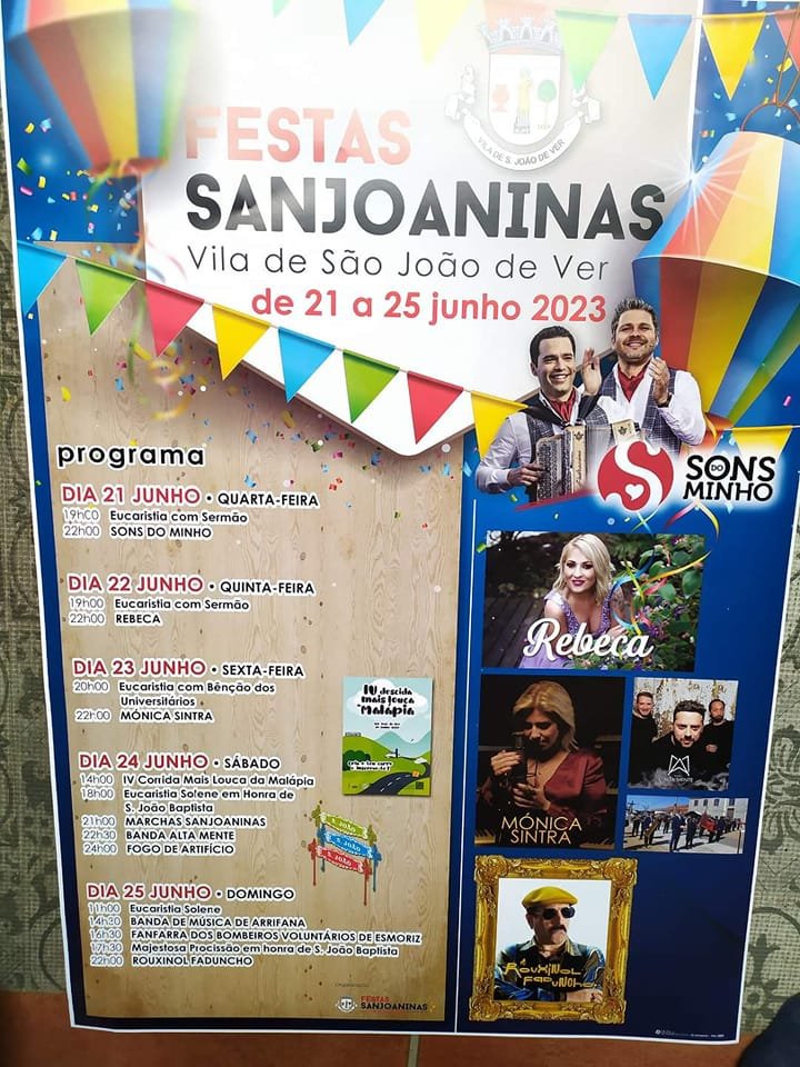 Cartaz Festas Sanjoaninas 2023 - São João de Ver