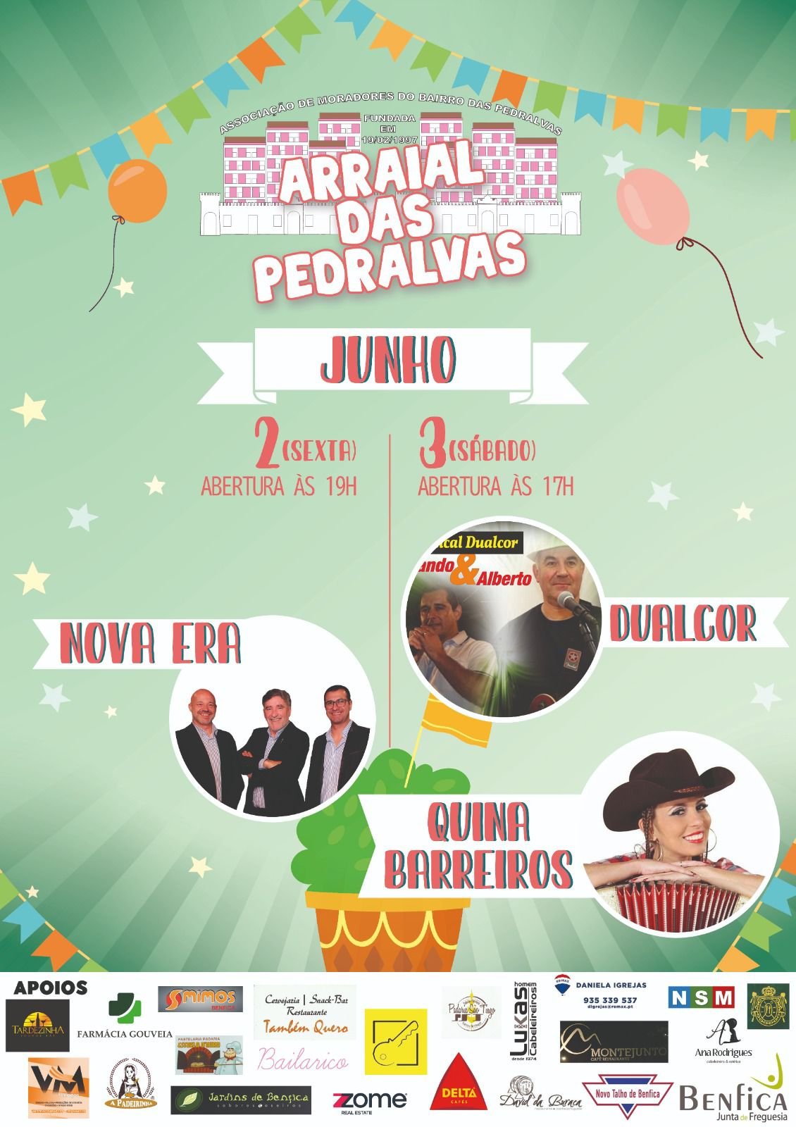 Cartaz Arraial das Pedralvas 2023 - Benfica