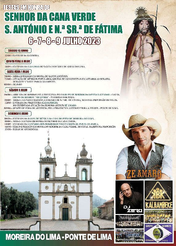 Cartaz Festa em Honra de Santo António 2023 - Moreira do Lima