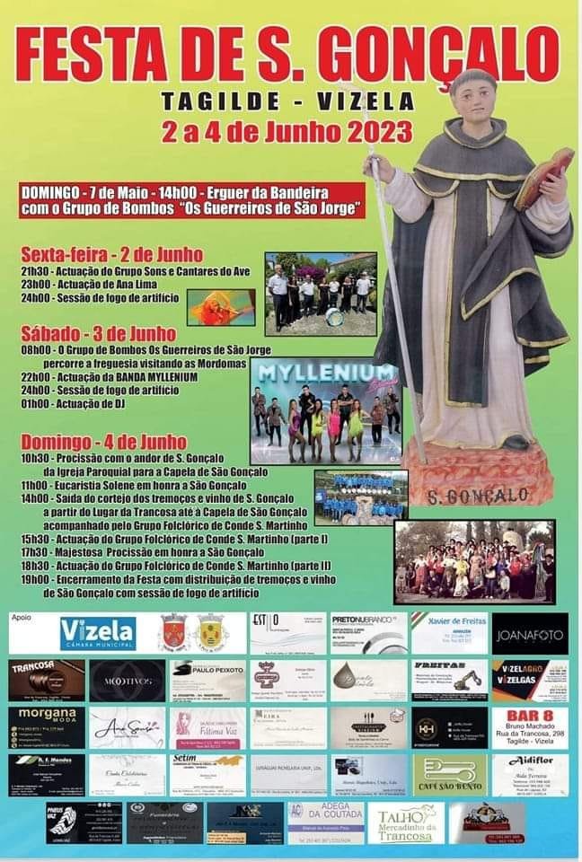 Cartaz Festa de São Gonçalo 2023 - Tagilde