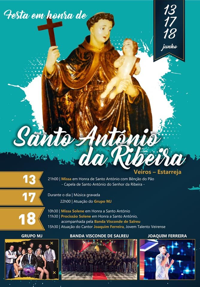 Cartaz Festa em honra de Santo António da Ribeira 2023 - Veiros