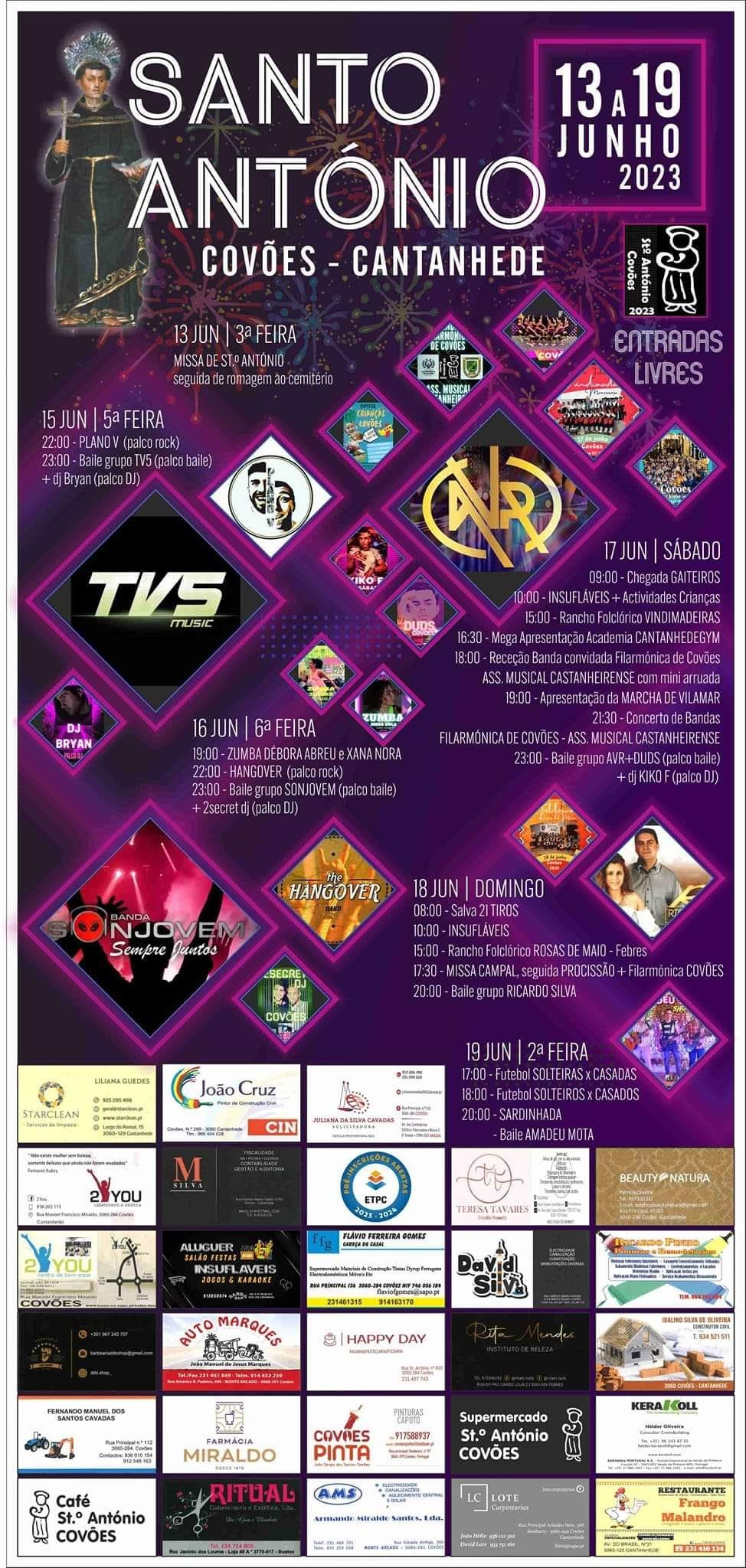Cartaz Festa de Santo António 2023 - Covões