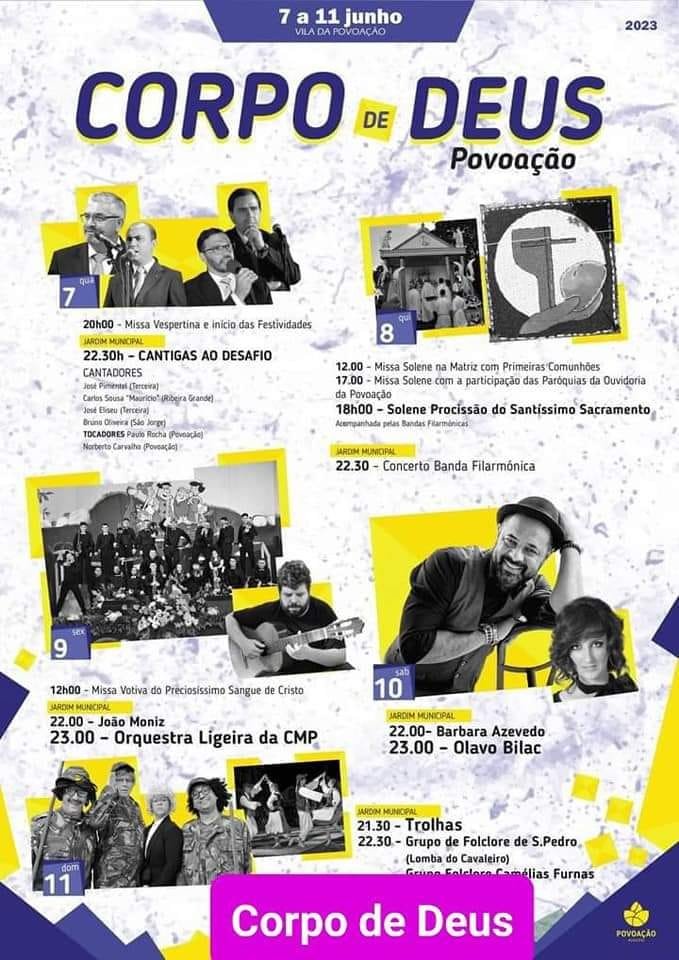 Cartaz Festa de Corpo de Deus 2023 - Povoação